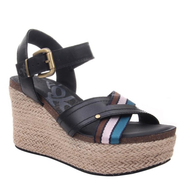 OTBT Topsail Black Wedge Sandal