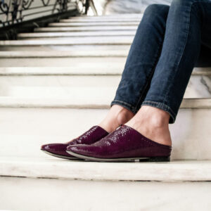 Fondo Naked Feet Slip-On Mule Eggplant