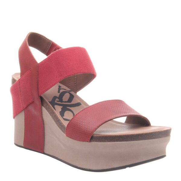 OTBT Bushnell wedge sandal red